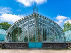 Paris, the Auteuil greenhouses, beautiful public garden in spring