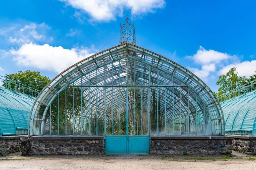 Paris, the Auteuil greenhouses, beautiful public garden in spring